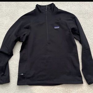 Patagonia Womens Crosstrek 1/4 Zip Black Pullover Sz Large
